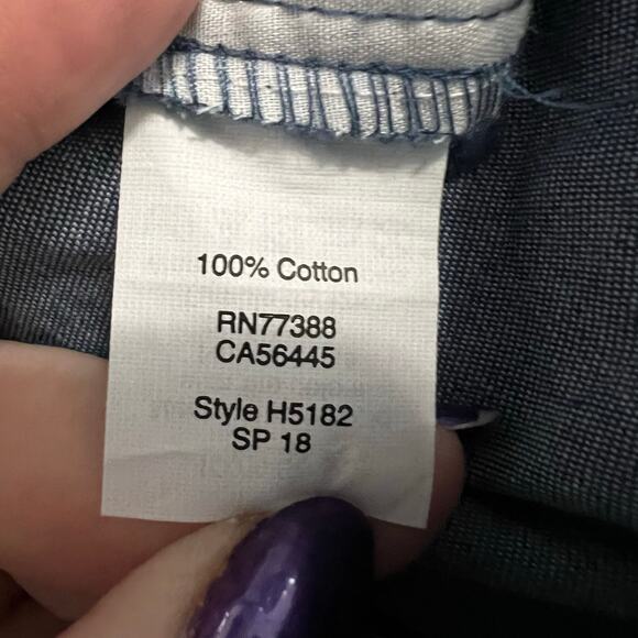 J‎ Crew Blue Ruffle Chambray Denim Shorts Cotton Size 12 - Picture 7 of 7